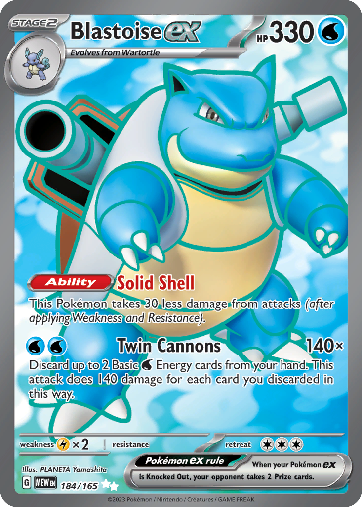 Blastoise ex - 151 (MEW) - 184/165