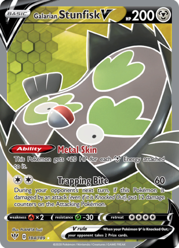 Galarian Stunfisk V - Darkness Ablaze (DAA) - 184/189
