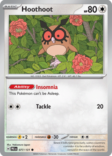 Hoothoot - Prismatic Evolutions (PRE) - 077/131