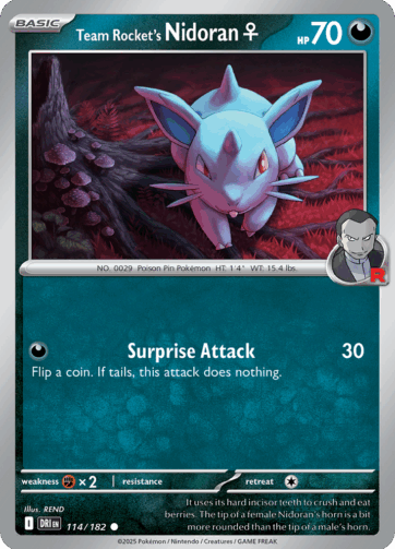 Team Rocket's Nidoran♀ - Destined Rivals (DRI) - 114/182