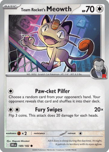 Team Rocket's Meowth - Destined Rivals (DRI) - 149/182