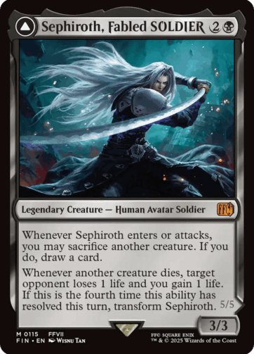 Sephiroth, Fabled SOLDIER // Sephiroth, One-Winged Angel — Final Fantasy (FIN) 115