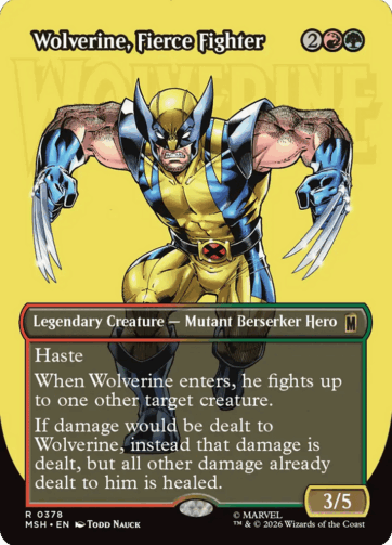 Wolverine, Fierce Fighter — Marvel Super Heroes (MSH) 378