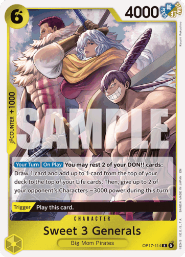 Sweet 3 Generals — The World's Strongest Warriors (OP17-114)