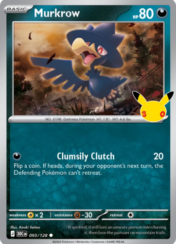 Murkrow — 30th Celebration (30C) 093/128