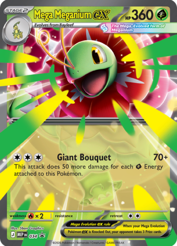 Mega Meganium ex — Mega Evolution Black Star Promos (MEP) 034