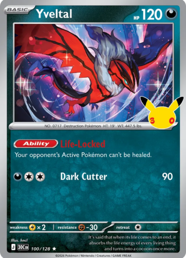 Yveltal — 30th Celebration (30C) 100/128