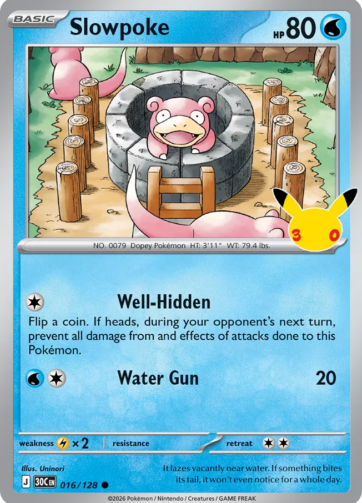 Slowpoke — 30th Celebration (30C) 016/128