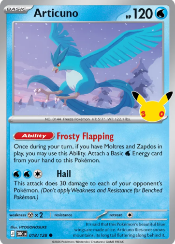 Articuno — 30th Celebration (30C) 018/128